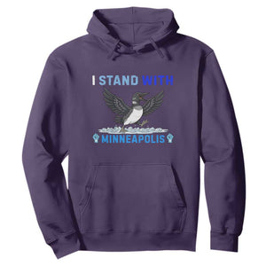 I Stand With Minneapolis Hoodie Loon Minnesota Resist Anti ICE Immigration Protest TS14 Purple Print Your Wear