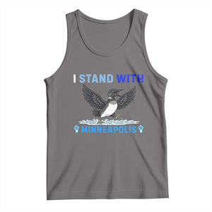 I Stand With Minneapolis Tank Top Loon Minnesota Resist Anti ICE Immigration Protest TS14 Deep Heather Print Your Wear