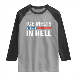 Ice Melts In Hell Raglan Shirt Activist Statement Quote TS14 Sport Gray Black Print Your Wear