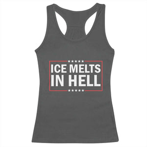 Ice Melts In Hell Racerback Tank Top Immigrant Rights Activist Statement Protest Quote TS14 Dark Heather Print Your Wear