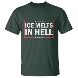 Ice Melts In Hell T Shirt Immigrant Rights Activist Statement Protest Quote TS14 Dark Forest Green Print Your Wear