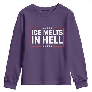 Ice Melts In Hell Youth Sweatshirt Immigrant Rights Activist Statement Protest Quote TS14 Purple Print Your Wear
