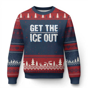 Minnesota Resist Anti ICE Immigration Protest Ladies Ugly Christmas Sweater TS14 Navy Red Print Your Wear