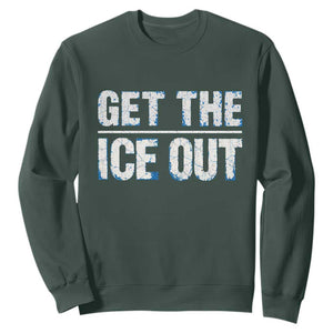 Minnesota Resist Anti ICE Immigration Protest Ladies Sweatshirt TS14 Dark Forest Green Print Your Wear
