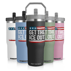 Anti ICE Immigration Protest Human Rights Flip Straw Tumbler TS14 Print Your Wear