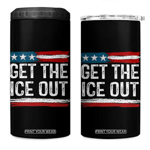 Anti ICE Immigration Protest Human Rights 4 in 1 Can Cooler Tumbler TS14 One Size: 16 oz Black Print Your Wear