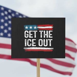 Anti ICE Immigration Protest Human Rights Protest Sign TS14 Horizontal 18" × 24" Black Print Your Wear