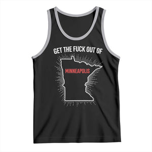 Get The Fck Out Of Minneapolis Tank Top Minnesota Resist Anti ICE Immigration Protest Ladies TS14 Black Athletic Heather Print Your Wear