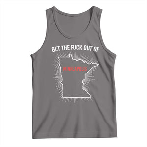 Get The Fck Out Of Minneapolis Tank Top Minnesota Resist Anti ICE Immigration Protest Ladies TS14 Deep Heather Print Your Wear