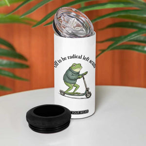 Funny Frog Anti ICE Political Protest 4 in 1 Can Cooler Tumbler Off To Be Radical Left Scum TS14 Print Your Wear