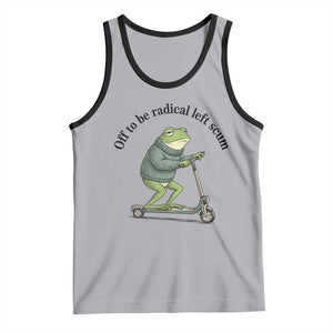 Funny Frog Anti ICE Political Protest Tank Top Off To Be Radical Left Scum TS14 Athletic Heather Black Print Your Wear