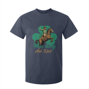 How Lucky Are We T Shirt For Kid Cowboy Western Irish St Patrick's Day TS14 Navy Print Your Wear