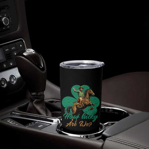 How Lucky Are We Tumbler Cup Cowboy Western Irish St Patrick's Day TS14 Print Your Wear
