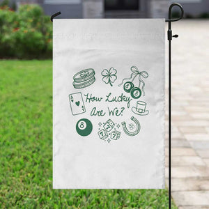 How Lucky Are We Garden Flag Irish Shamrock Horseshoe St Patricks Day TS14 Print Your Wear