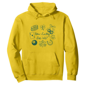 How Lucky Are We Hoodie Irish Shamrock Horseshoe St Patricks Day TS14 Daisy Print Your Wear
