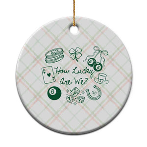How Lucky Are We Ceramic Ornament Irish Shamrock Horseshoe St Patricks Day TS14 1pc Christmas Plaid Print Your Wear