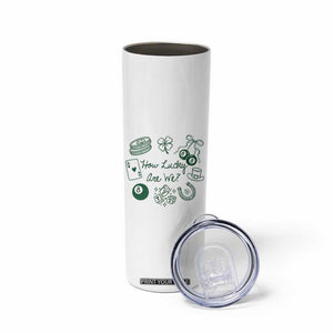 How Lucky Are We Skinny Tumbler Irish Shamrock Horseshoe St Patricks Day TS14 Print Your Wear