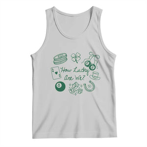 How Lucky Are We Tank Top Irish Shamrock Horseshoe St Patricks Day TS14 Ash Print Your Wear