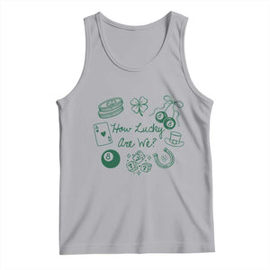 How Lucky Are We Tank Top Irish Shamrock Horseshoe St Patricks Day TS14 Athletic Heather Print Your Wear