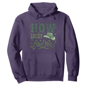 How Lucky Are We Hoodie Cowboy Western St Patrick's Day TS14 Purple Print Your Wear