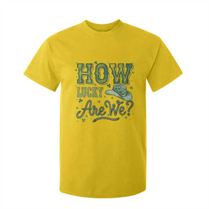 How Lucky Are We T Shirt For Kid Cowboy Western St Patrick's Day TS14 Daisy Print Your Wear