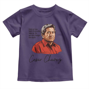 Cesar Chavez Quote Toddler T Shirt 31 March Celebration Day TS14 Purple Print Your Wear