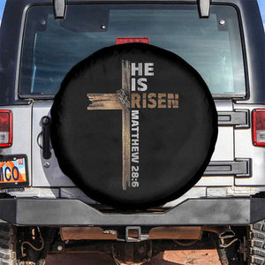 He is Risen Christian Spare Tire Cover Easter Cross Jesus Christian TS14 No hole Black Print Your Wear