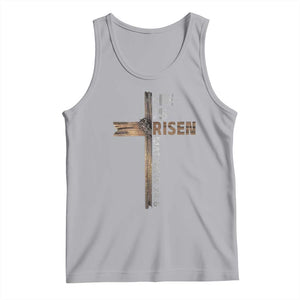 He is Risen Christian Tank Top Easter Cross Jesus Christian TS14 Athletic Heather Print Your Wear
