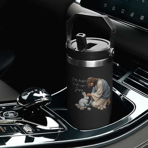 Silly Rabbit Easter Is For Jesus Flip Straw Tumbler Christian Easter Religious TS14 Print Your Wear