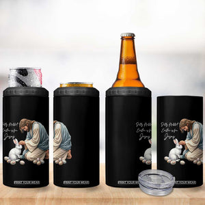 Silly Rabbit Easter Is For Jesus 4 in 1 Can Cooler Tumbler Christian Easter Religious TS14 Print Your Wear
