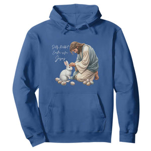 Silly Rabbit Easter Is For Jesus Hoodie Christian Easter Religious TS14 Royal Blue Print Your Wear