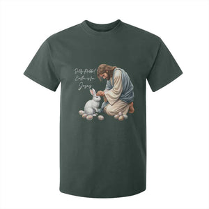 Silly Rabbit Easter Is For Jesus T Shirt For Kid Christian Easter Religious TS14 Dark Forest Green Print Your Wear
