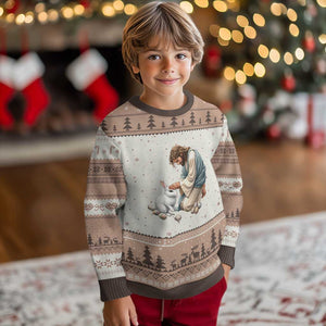 Silly Rabbit Easter Is For Jesus Ugly Christmas Sweater Christian Easter Religious TS14 Mocha Mousse Print Your Wear