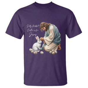 Silly Rabbit Easter Is For Jesus T Shirt Christian Easter Religious TS14 Purple Print Your Wear