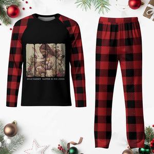 Silly Rabbit Easter Is For Jesus Plaid Pajama Set Christian Jeusus Floral Easter TS14 Buffalo Plaid Print Your Wear