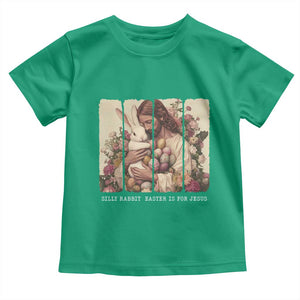 Silly Rabbit Easter Is For Jesus Toddler T Shirt Christian Jeusus Floral Easter TS14 Irish Green Print Your Wear