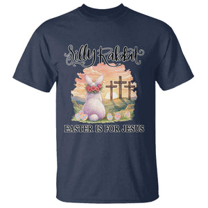 Silly Rabbit Easter Is For Jesus T Shirt Christian Easter TS14 Navy Print Your Wear
