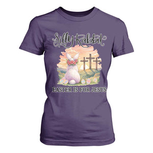 Silly Rabbit Easter Is For Jesus T Shirt For Women Christian Easter TS14 Purple Print Your Wear