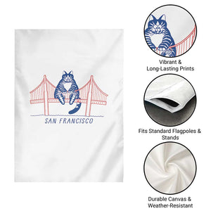 Funny Cat San Francisco Golden Gate Garden Flag TS14 Print Your Wear