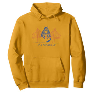 Funny Cat San Francisco Golden Gate Hoodie TS14 Gold Print Your Wear