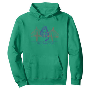 Funny Cat San Francisco Golden Gate Hoodie TS14 Irish Green Print Your Wear