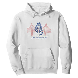 Funny Cat San Francisco Golden Gate Hoodie TS14 White Print Your Wear