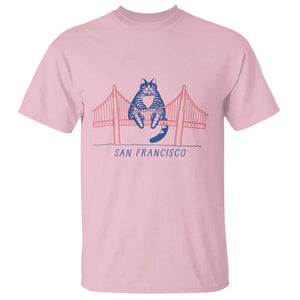Funny Cat San Francisco Golden Gate T Shirt TS14 Light Pink Print Your Wear