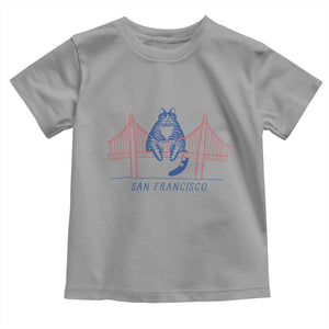 Funny Cat San Francisco Golden Gate Toddler T Shirt TS14 Sport Gray Print Your Wear