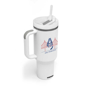 Funny Cat San Francisco Golden Gate Tumbler With Handle TS14 Print Your Wear