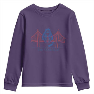 Funny Cat San Francisco Golden Gate Youth Sweatshirt TS14 Purple Print Your Wear