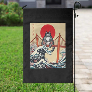 San Francisco Cat Garden Flag Vintage Japanese Anime Kawaii Cat Sunset TS14 Print Your Wear