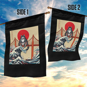 San Francisco Cat Garden Flag Vintage Japanese Anime Kawaii Cat Sunset TS14 Print Your Wear