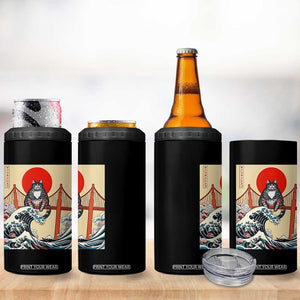 San Francisco Cat 4 in 1 Can Cooler Tumbler Vintage Japanese Anime Kawaii Cat Sunset TS14 Print Your Wear