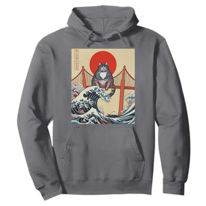 San Francisco Cat Hoodie Vintage Japanese Anime Kawaii Cat Sunset TS14 Charcoal Print Your Wear